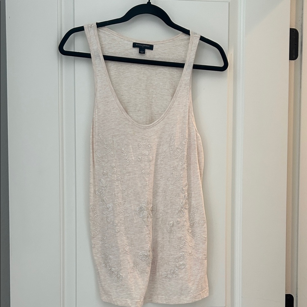 Banana Republic Light Cream Tank Top